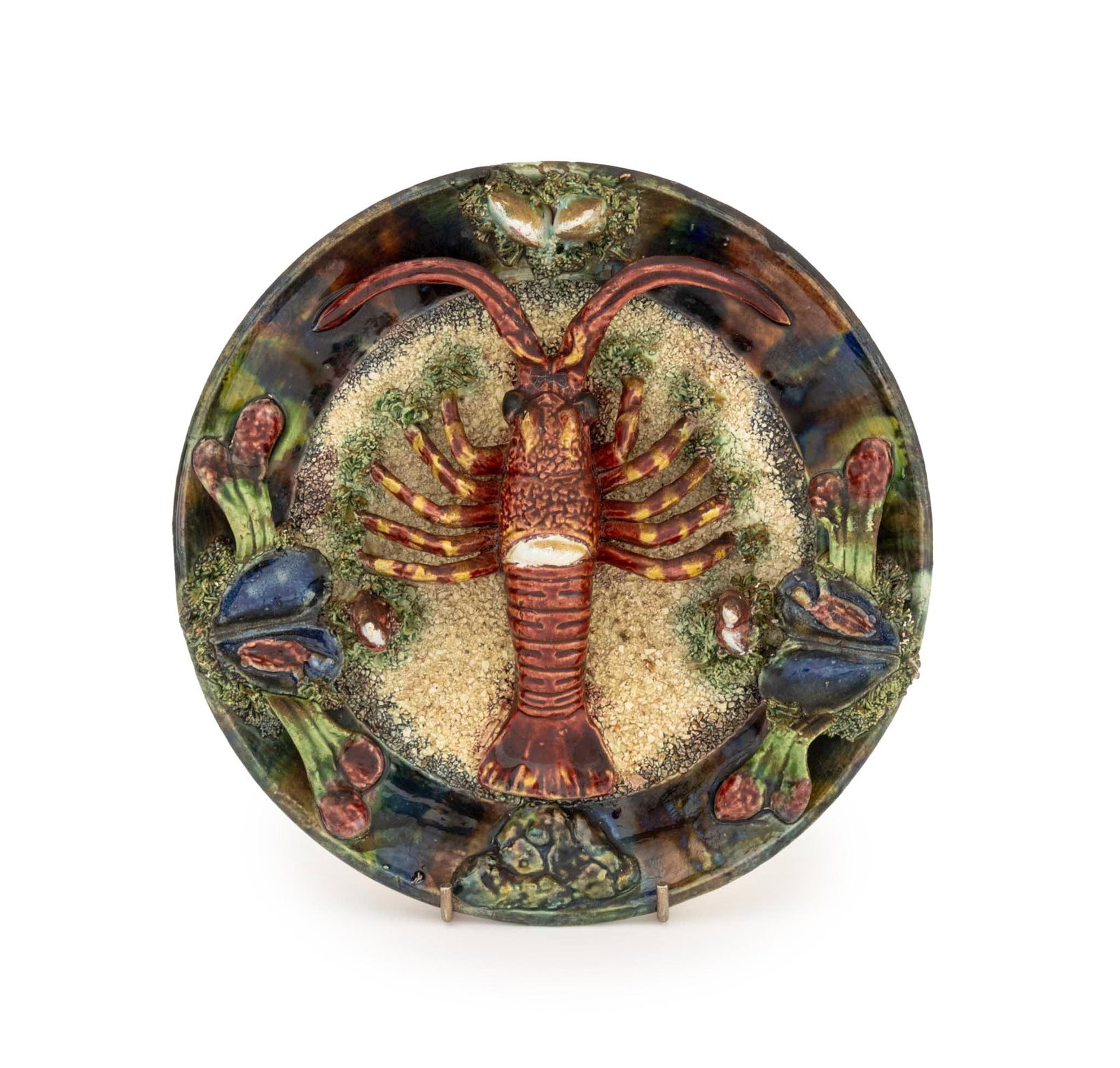 Portuguese Palissy Ware Majolica Lobster Plate (1 of 8)
