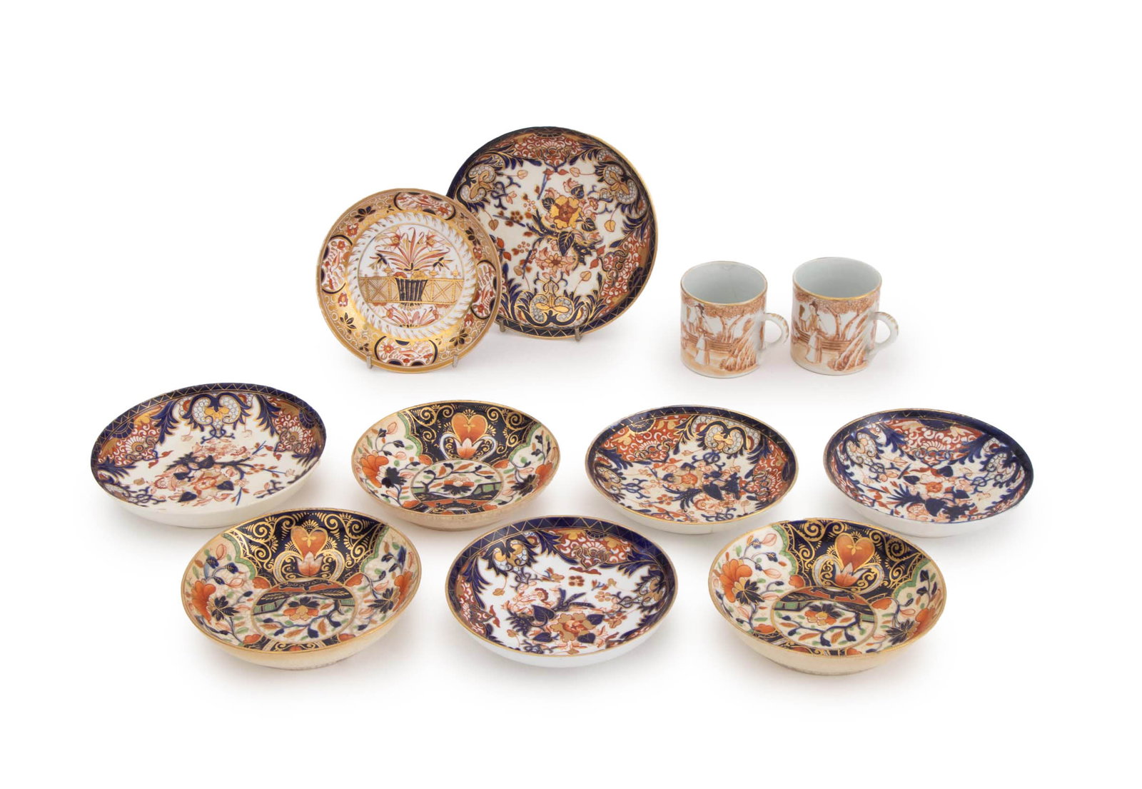 English Imari Style Porcelain Tableware, 11 Pcs. (1 of 17)