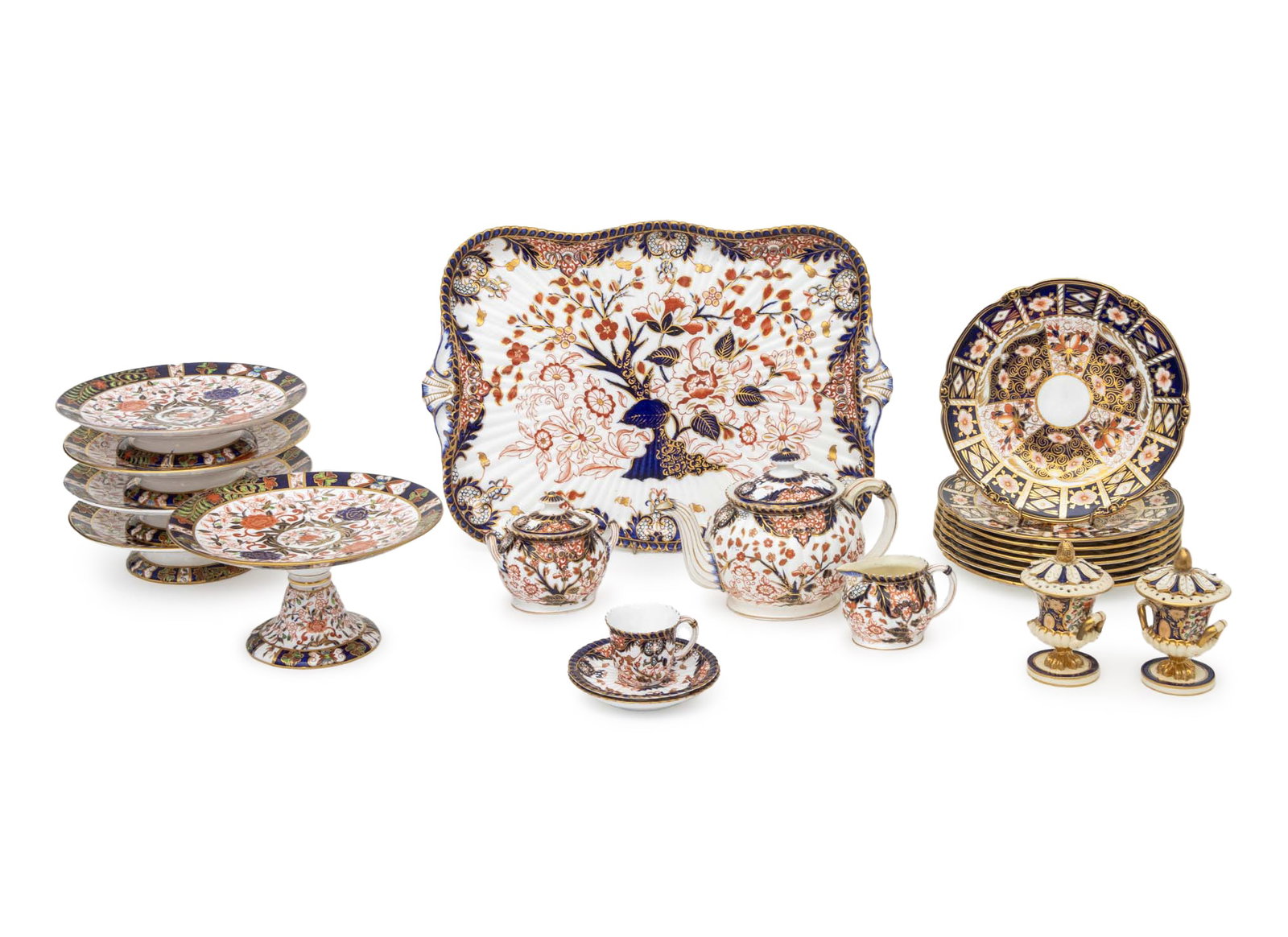Royal Crown Derby Porcelain Tableware, 22 Pcs. (1 of 20)