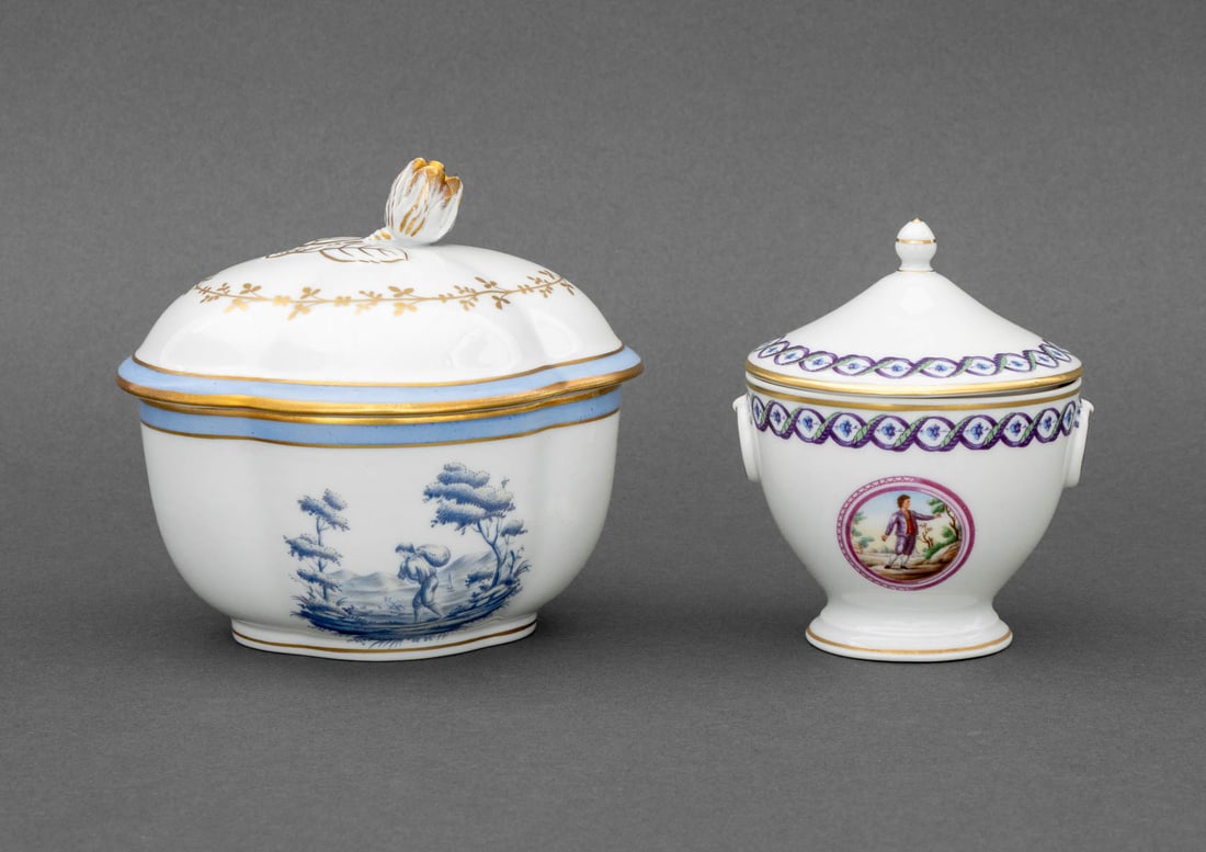 Richard Ginori Porcelain Covered Sugar Bowls, 2 (1 of 16)