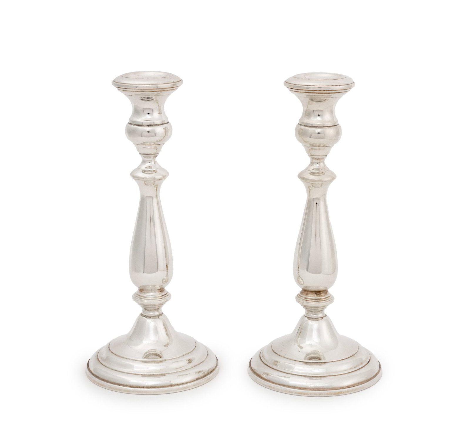 Empire Sterling Silver Weighted Candlesticks, Pair (1 of 9)