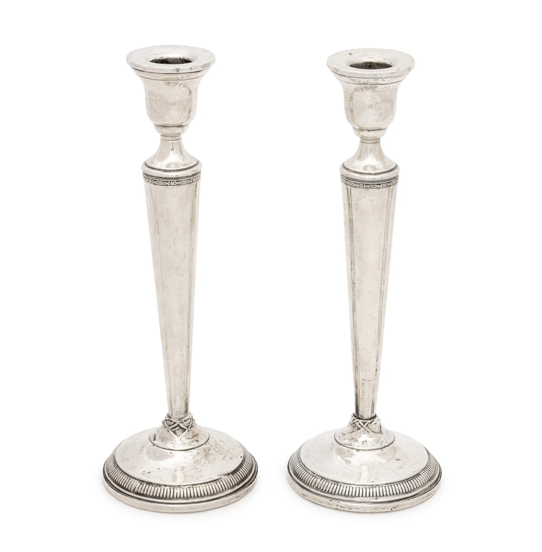 American Sterling Silver Candlesticks, Pair (1 of 7)