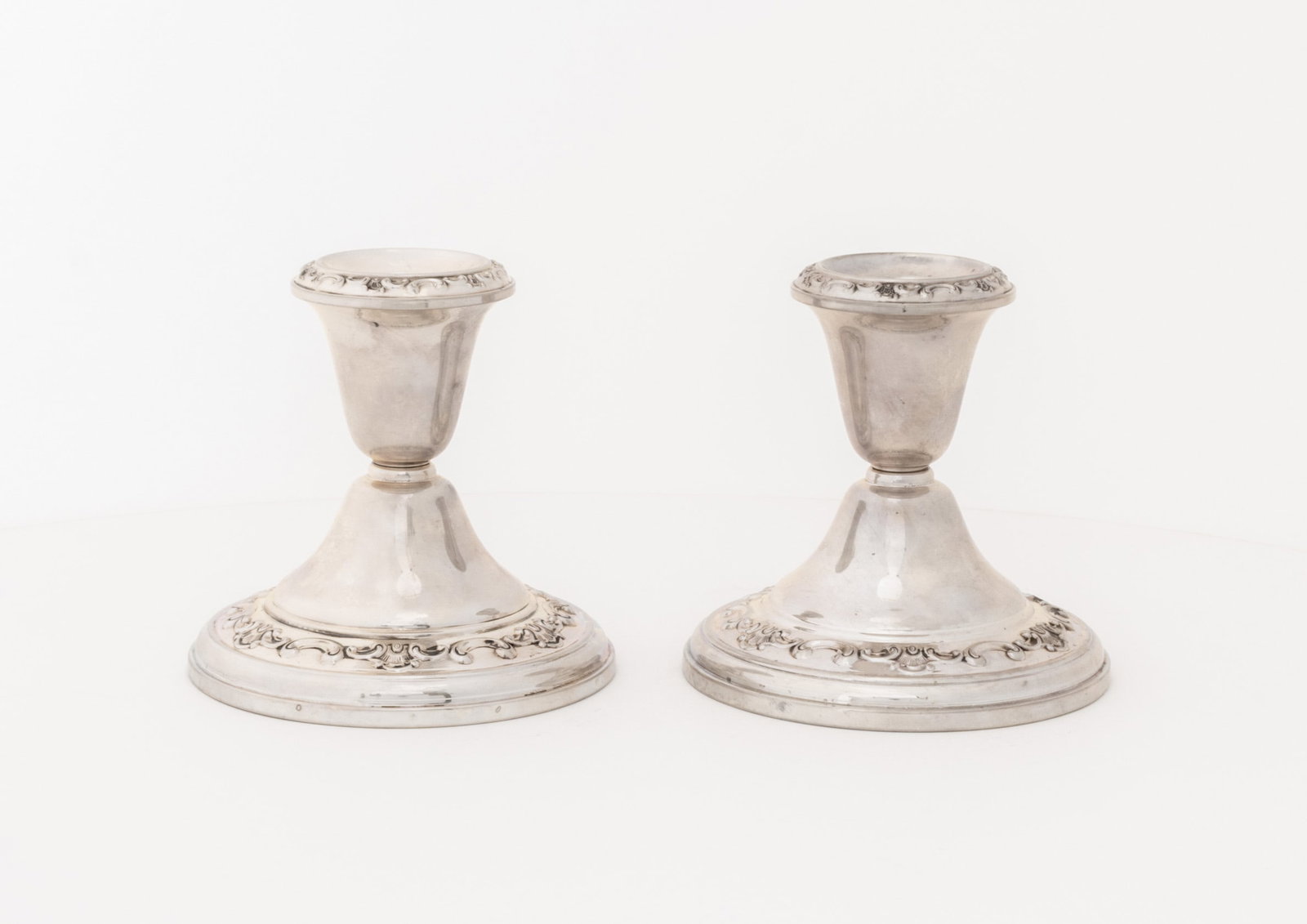 Gorham Sterling Silver Candlesticks, Pair - 2