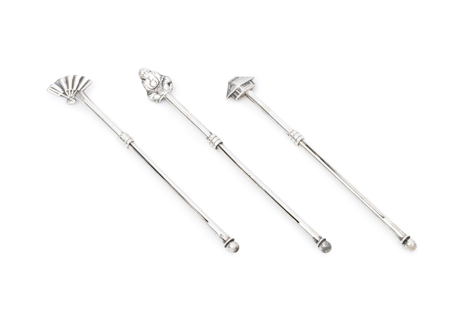 Japanese Sterling Silver Champagne Whisks, 3 (1 of 7)