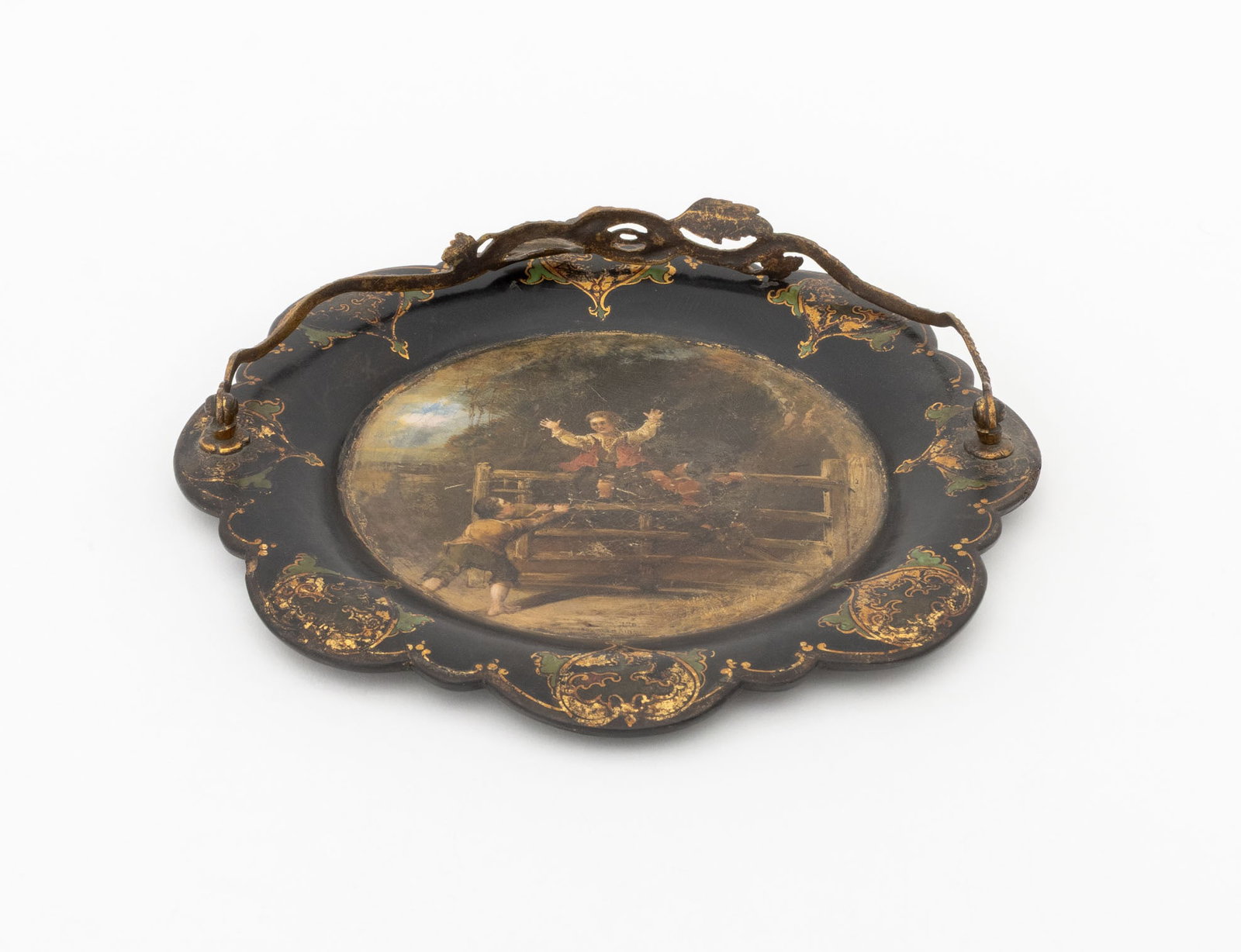 Regency Ormolu Handle Papier Mache Tray, ca. 1815 - 2