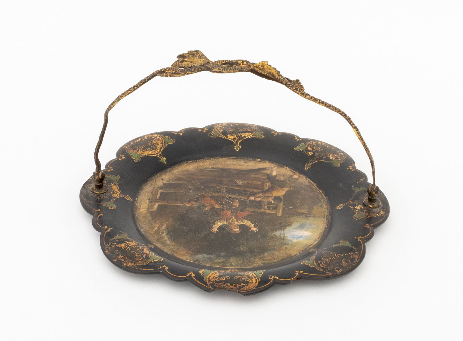 Regency Ormolu Handle Papier Mache Tray, ca. 1815 - 6