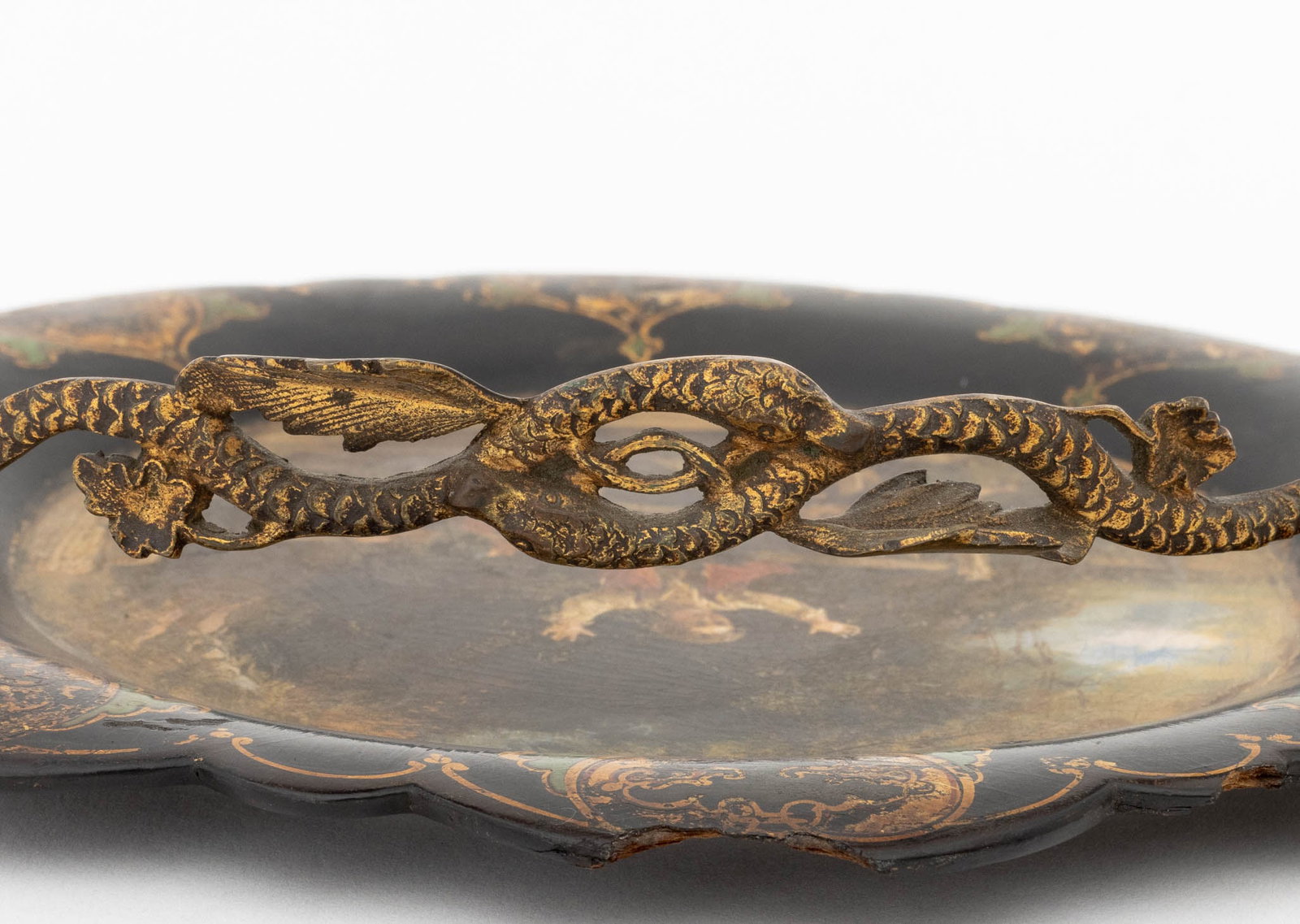 Regency Ormolu Handle Papier Mache Tray, ca. 1815 - 7