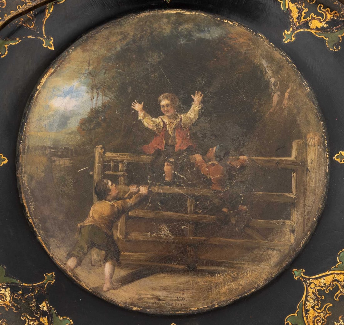 Regency Ormolu Handle Papier Mache Tray, ca. 1815 - 9