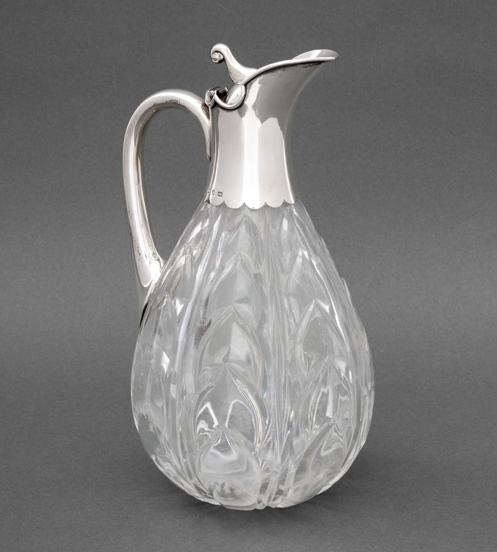 Victorian Sterling Silver & Cut Crystal Claret Jug (1 of 9)