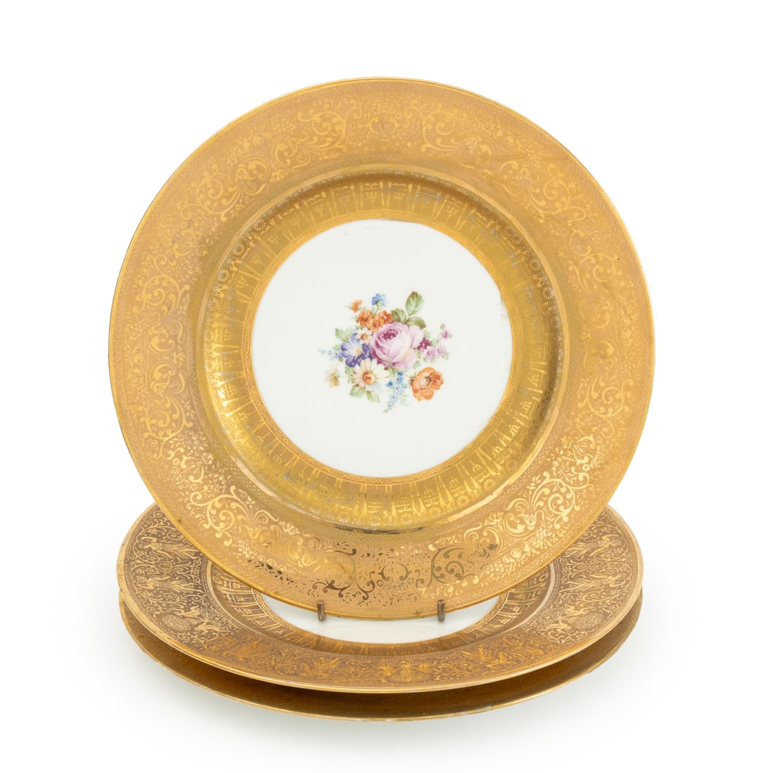 Hutschenreuther Gilt Encrusted Chargers, 3 (1 of 9)