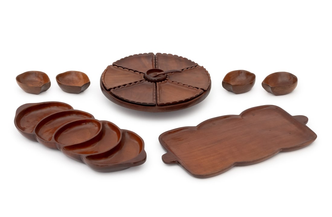 Collection of Treenware Tableware, 6 Pcs. (1 of 13)