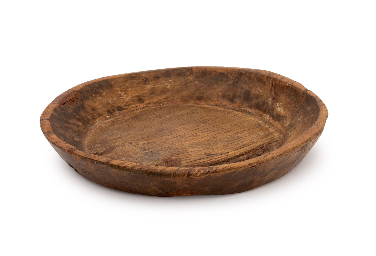 Antique Carved Wood Dough Bowl (1 of 8)