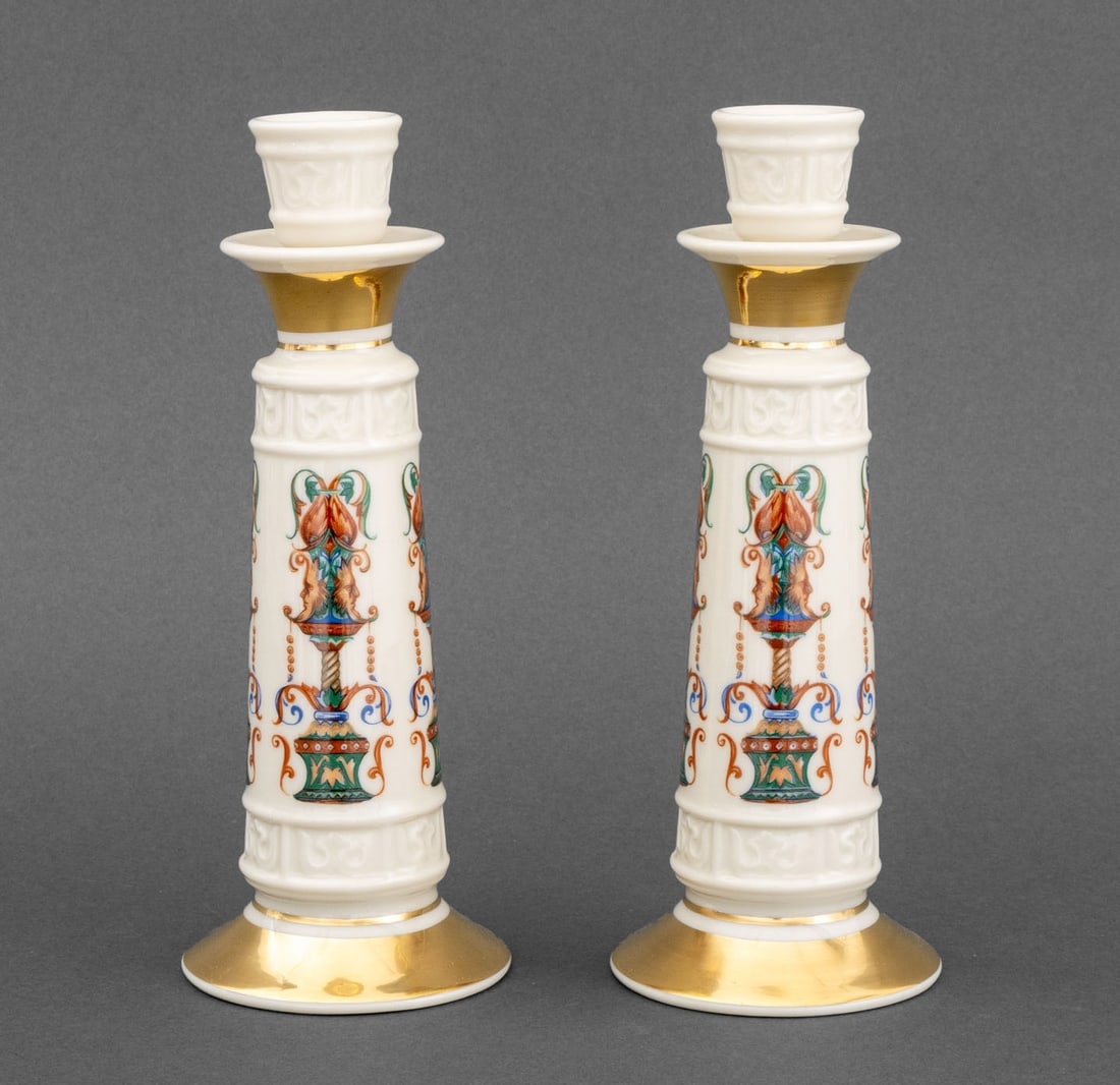 Lenox "Lido" Porcelain Candlesticks, Pair (1 of 8)
