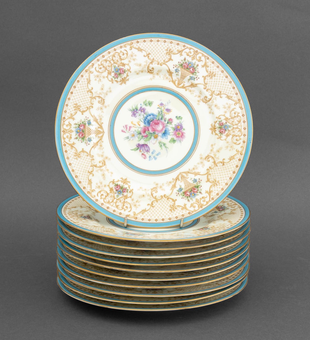 Charles Ahrenfeldt Limoges Floral Motif Plates, 11 (1 of 7)