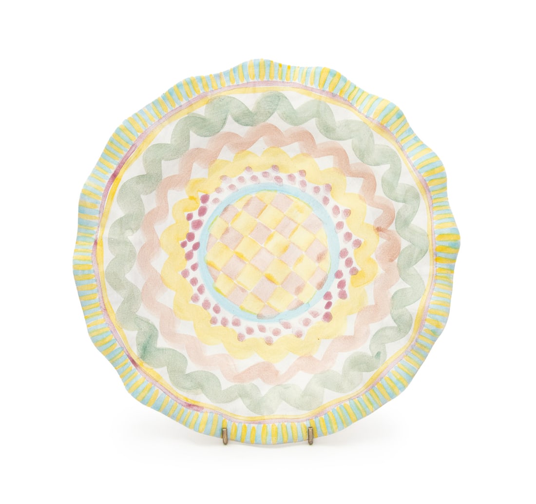 Mackenzie-Childs "Aurora" Pottery Plate, 1994 (1 of 8)