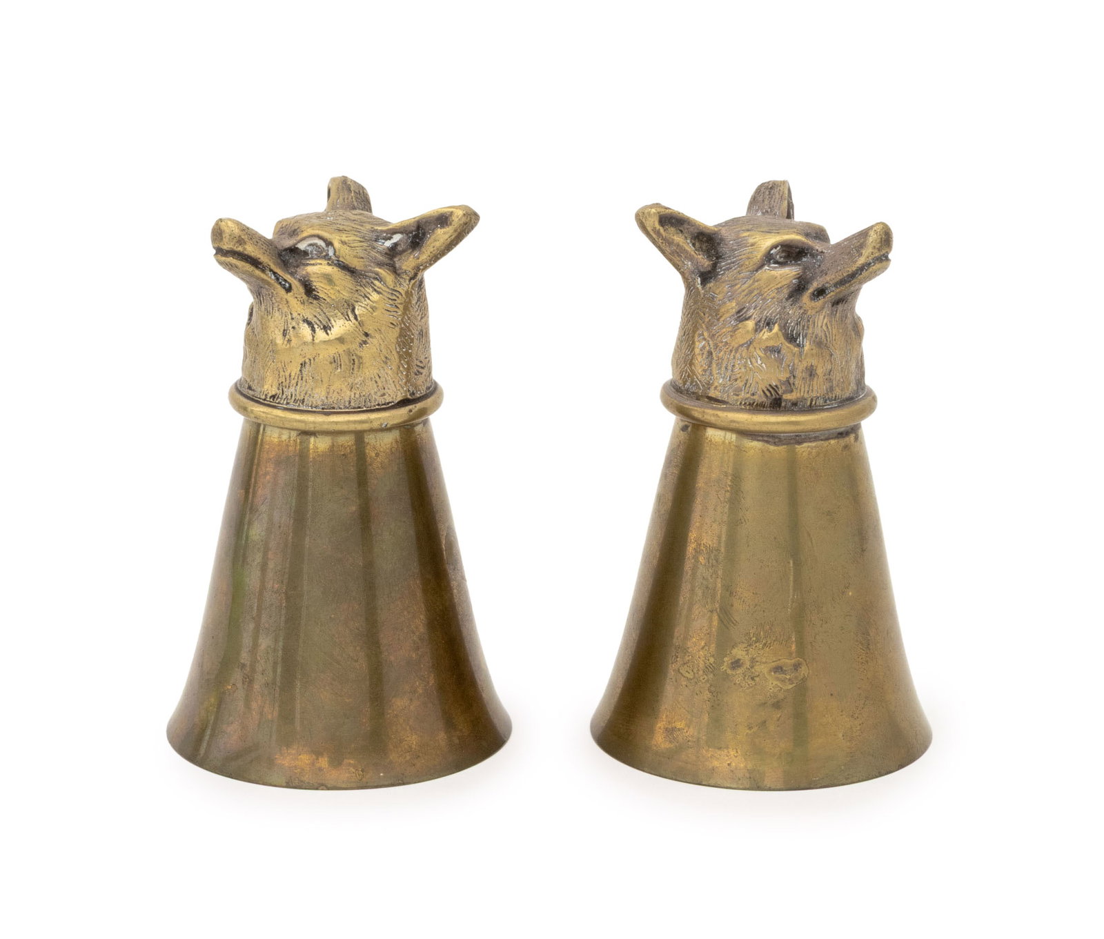 Fox Head Motif Stirrup Cups, Pair (1 of 7)