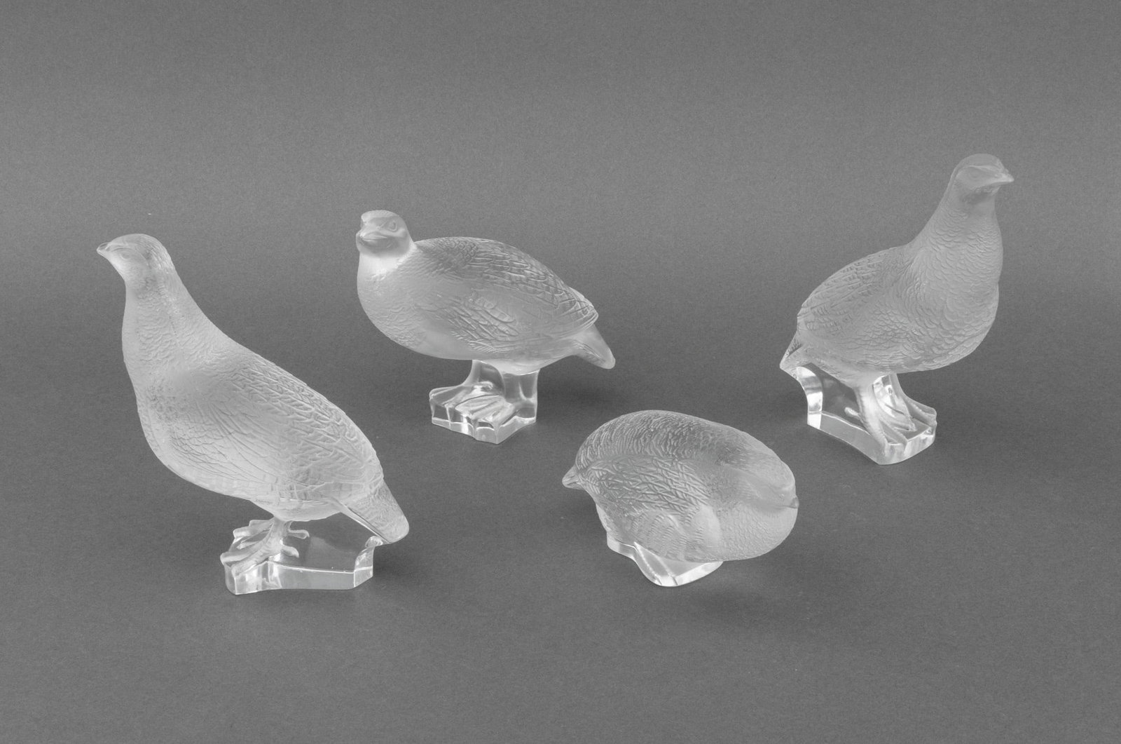 Lalique Crystal "Perdix" Sculptures, 4 (1 of 15)