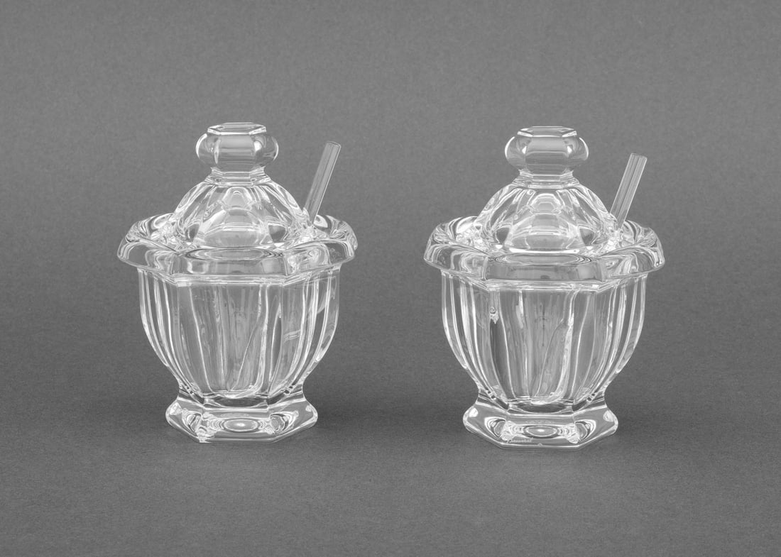 Baccarat Crystal Covered Mustard Jars, Pair (1 of 8)