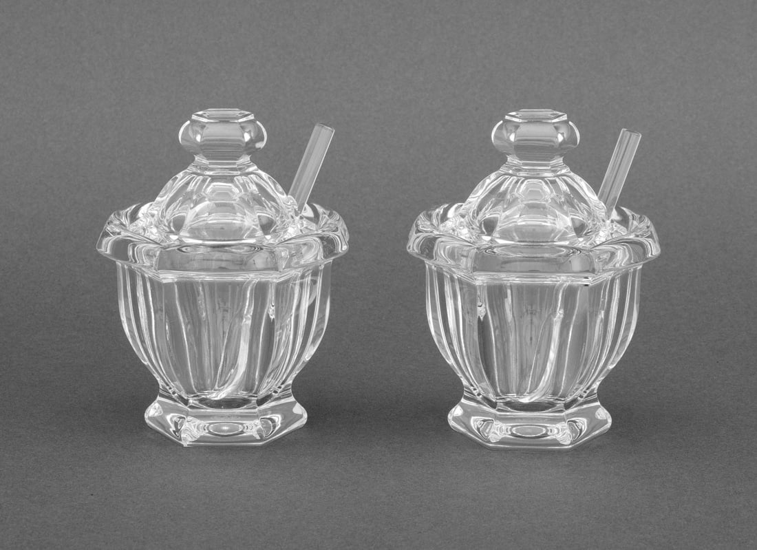 Baccarat Crystal Covered Mustard Jars, Pair (1 of 8)