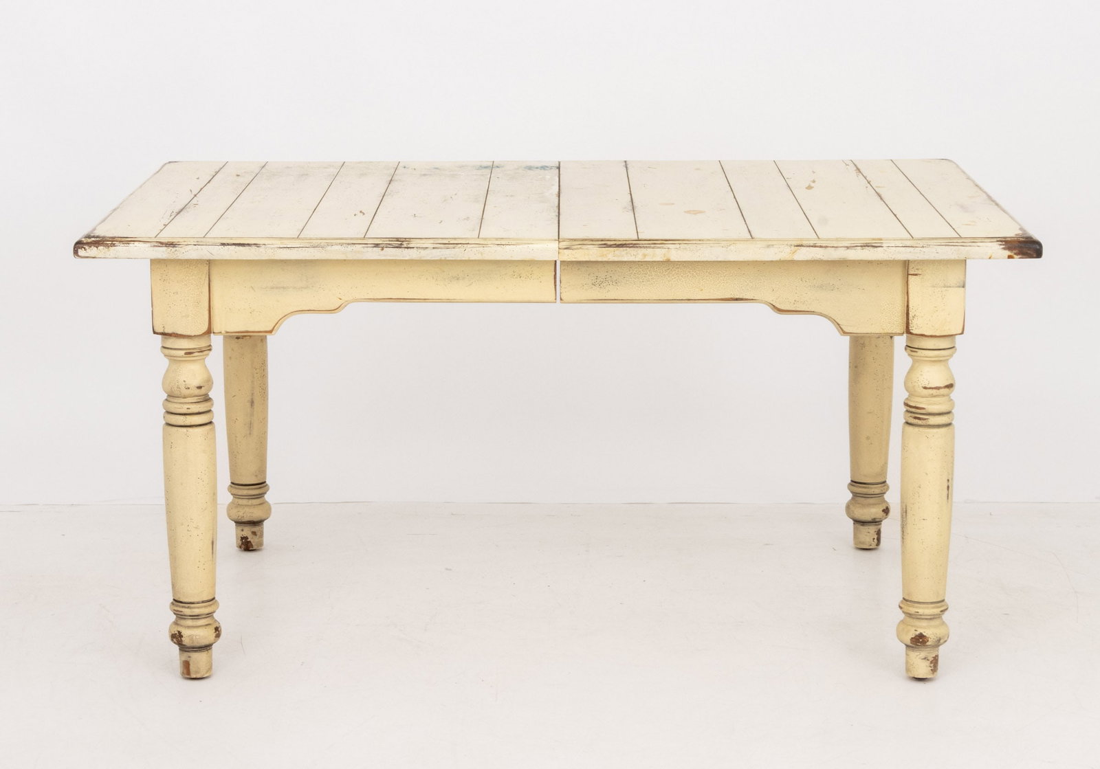 Provincial White Painted Pine Dining Table - 2