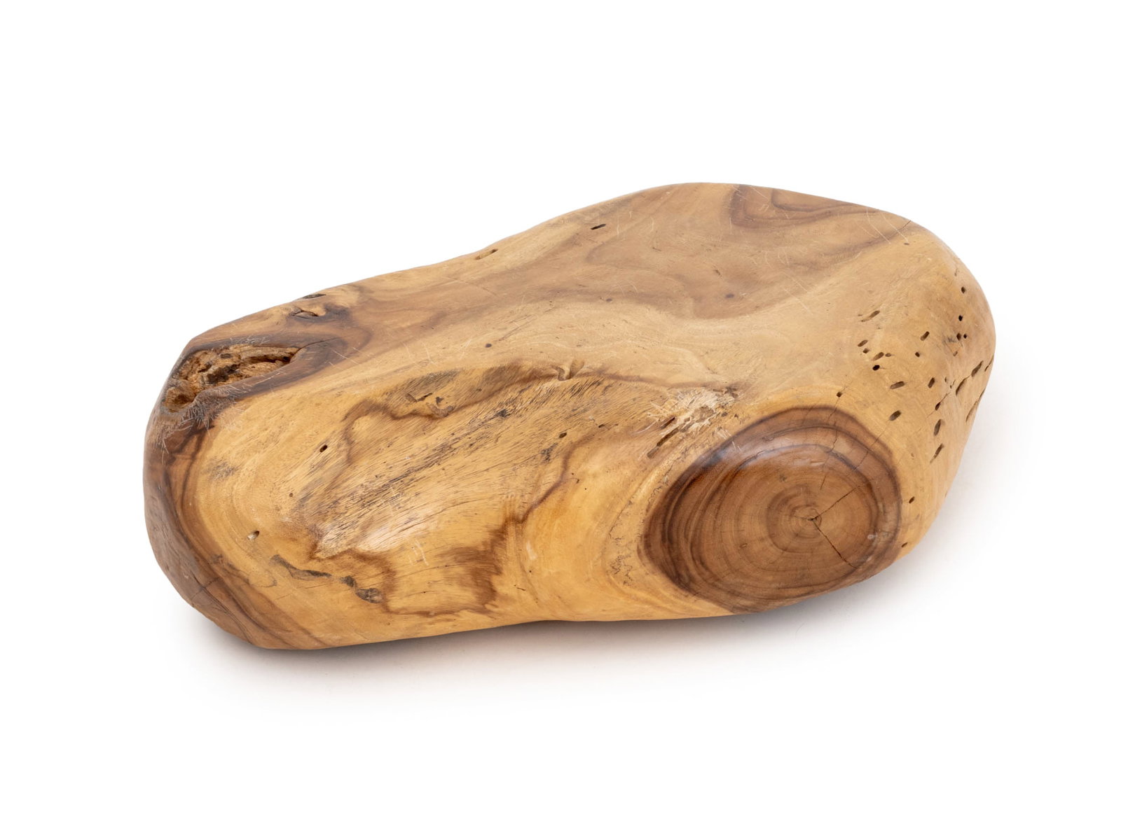 Modern Live Edge Teak Burl Wood Coffee Table (1 of 8)