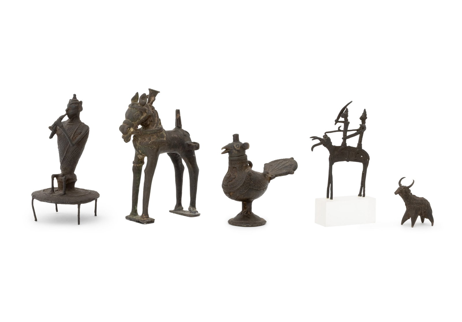 Indian Dhokra Figural Bronze Sculptures, 5 (1 of 16)