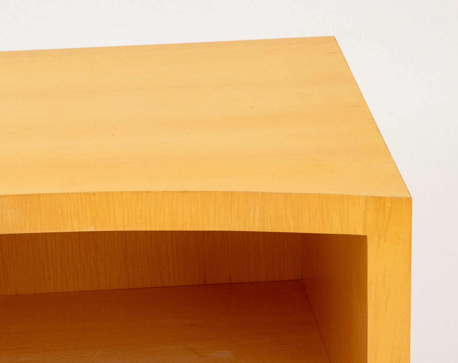 Modern Maple Concave Bedside Tables, Pair - 4