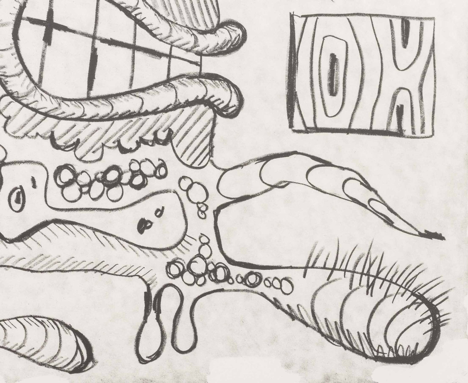 Carroll Dunham Abstraction Lithograph, 1994 - 3