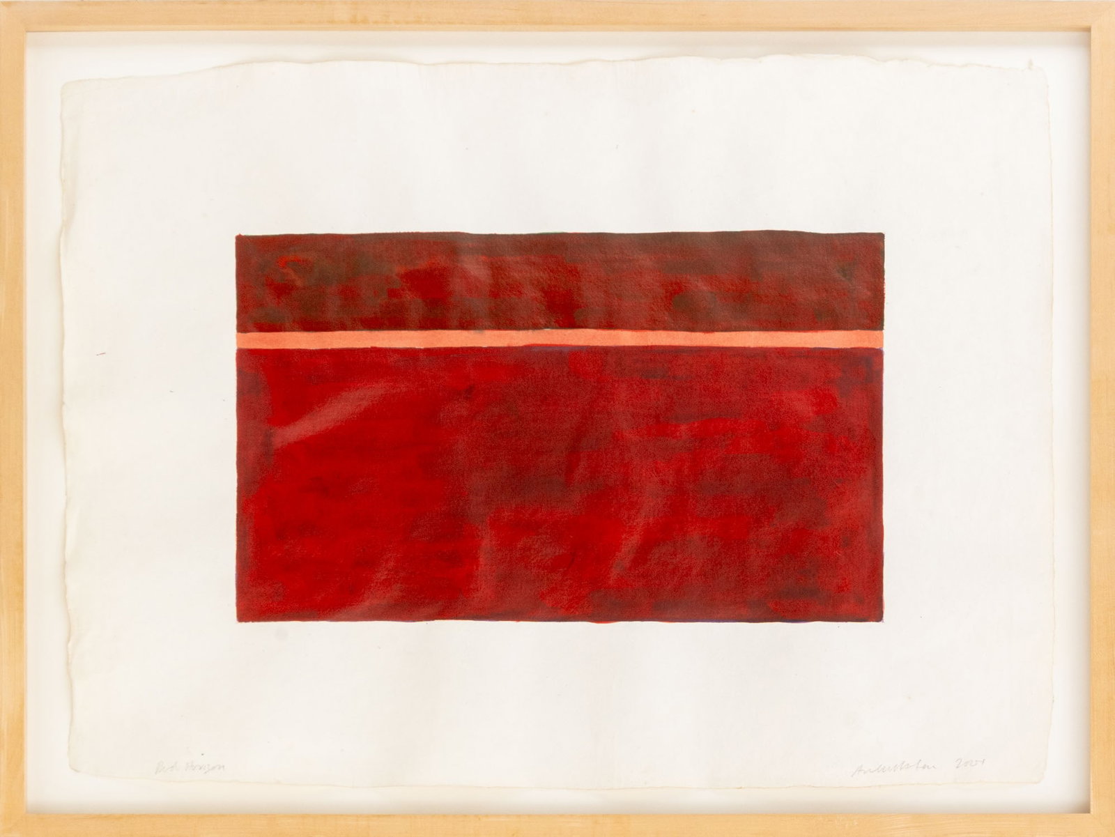 Illegibly Signed "Red Horizon", 2001 (1 of 8)