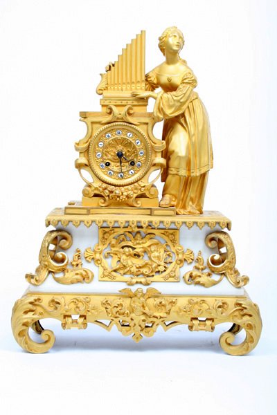 Early 19 C. French Empire Mantle Clock with Mercury