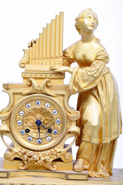 Early 19 C. French Empire Mantle Clock with Mercury - 3