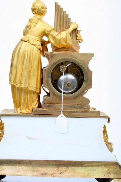 Early 19 C. French Empire Mantle Clock with Mercury - 9