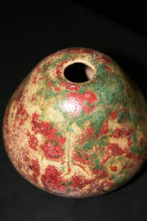 Fernand Rumebe French Art Nouveau Ceramic Vase: Japoniste sang de boeuf glaze. Works in the Cleveland Museum of Art