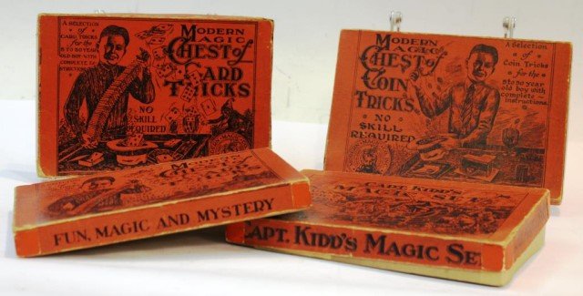 4 Vintage Boxes of Assorted Card & Magic Tricks (1 of 4)