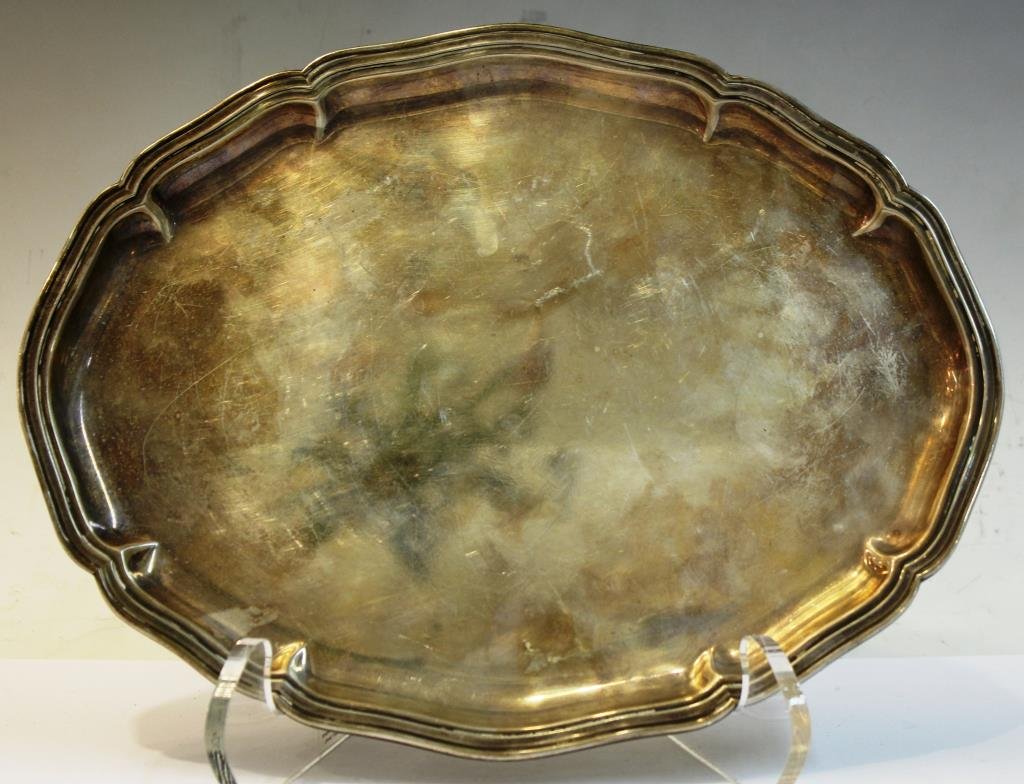 Carl M. Cohr Danish Silver Oval Salver, 1938 (1 of 3)