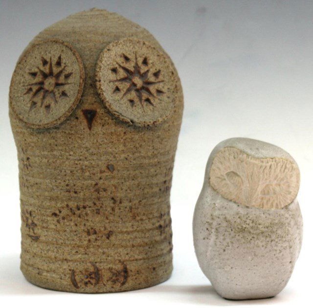 2 Danish Modern Ceramic Owls (1 of 4)