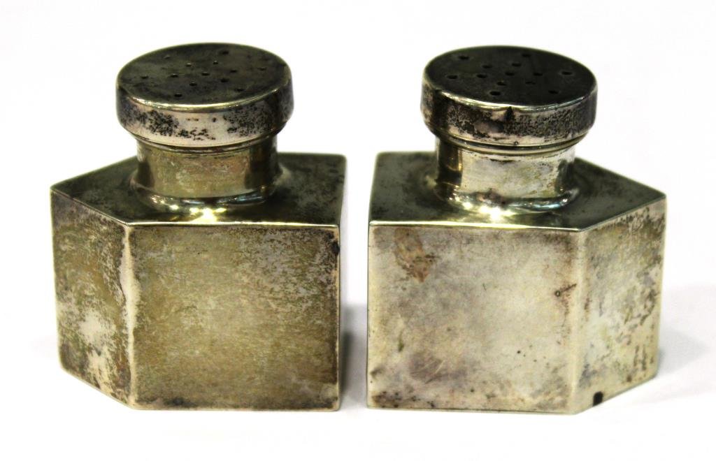 Art Deco Sterling Silver Salt & Pepper Set (1 of 4)