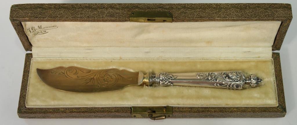 Continental Gilt Brass & Silver Cheese Knife (1 of 5)