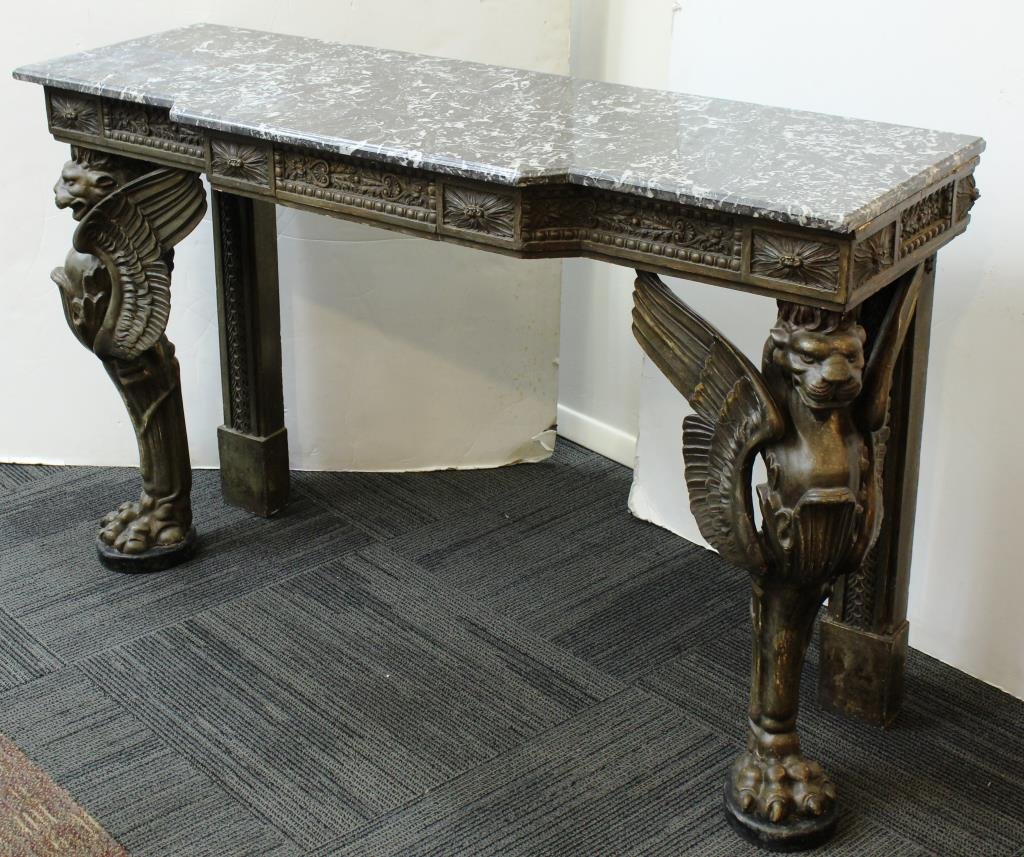 English Neo-Renaissance Style Marble-Top Buffet (1 of 6)