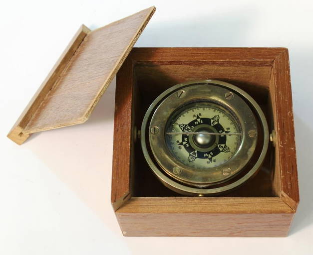 Vintage Gimbaled Chinese Mariner's Compass