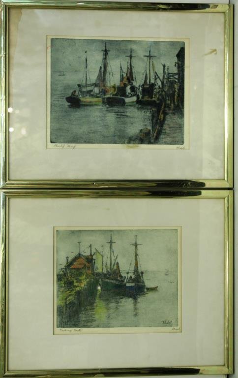 Albert Edel (American, 1894-1970)- 2 Etchings (1 of 8)