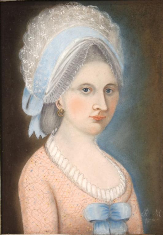 Portrait of a Young Woman, Chalk on Paper, 18th C. (1 of 4)