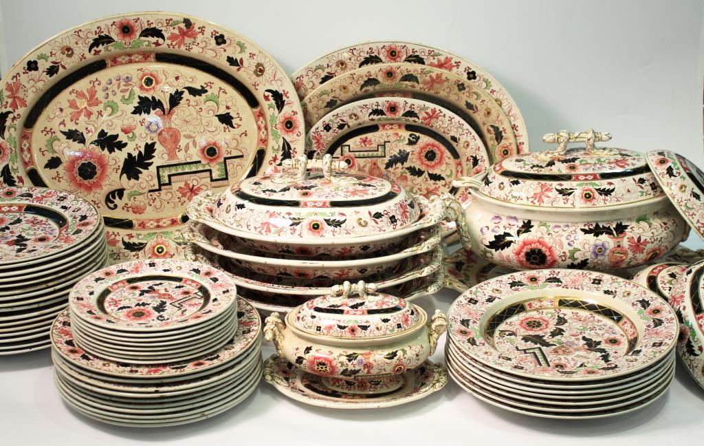 Mason's Ironstone Imari-Style Dishes, ca. 1860 (1 of 5)