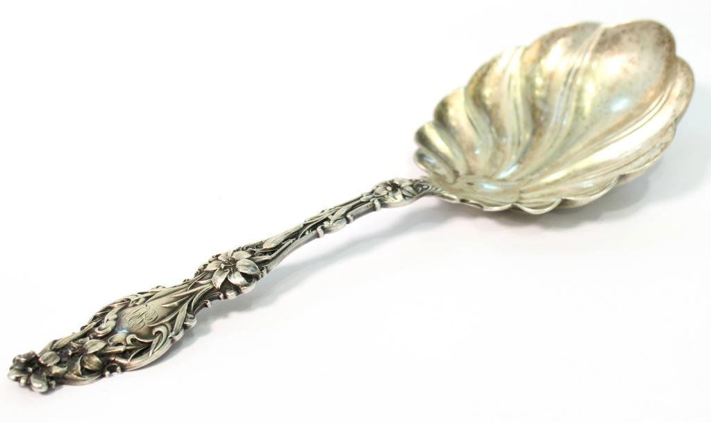Whiting Sterling "Daylily" Serving Spoon (1 of 4)