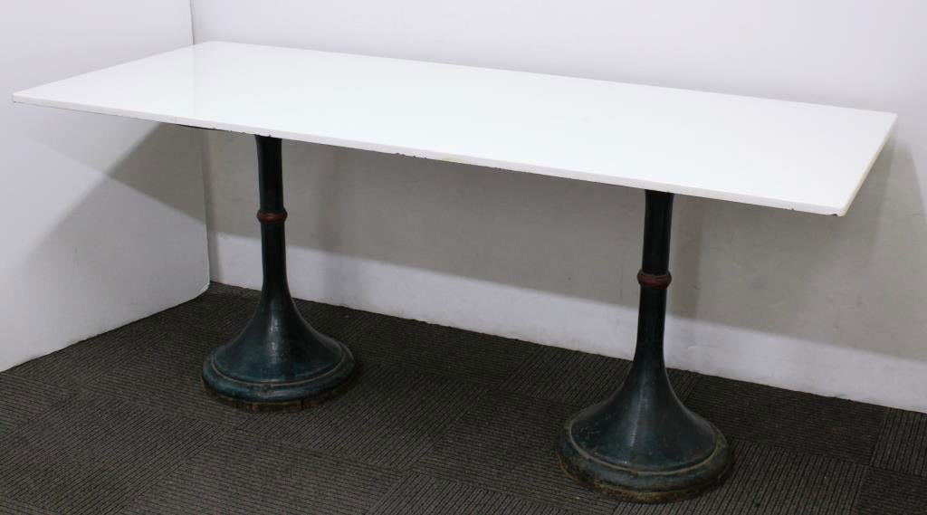 Large Vintage Milk Glass Dining Table (1 of 4)