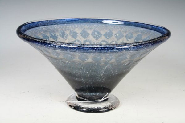 Large Goran Warff Kosta Art Deco Art Glass Bowl