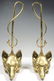 Pair of Gilt Brass Fox Head Door Stops