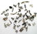 44 Assorted Silver & Silver-Tone Metal Charms