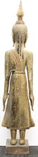Thai Mirror-Inlaid Gilt Wood Buddha, 20th C. - 2