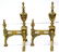 Pair Small Neoclassical-Style Gilt Brass Andirons - 3